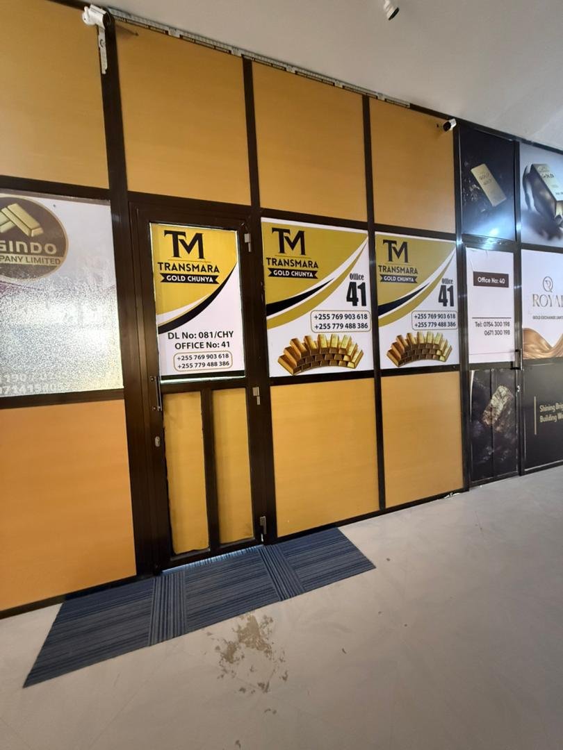 Chunya Mineral Market Office 41 storefront showing DL No 081/CHY
