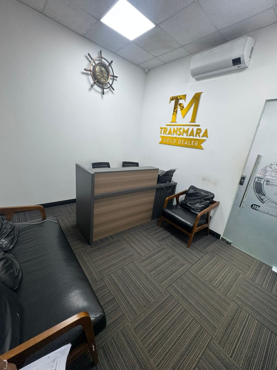 TransMara Gold Dealer branded reception area